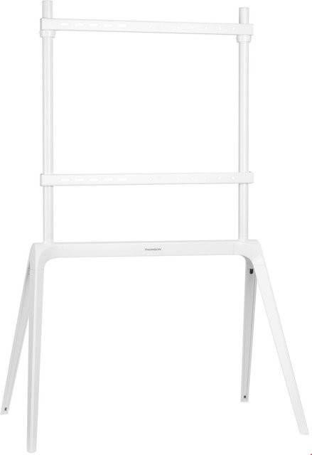 Thomson S604 TV-Stand für 65-86 Zoll in Weiß, minimalistisches Design aus Metall, matt - Bild 1