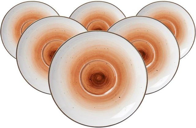 Ritzenhoff & Breker Kaffeeuntertassen Cosmo aus Keramik, 6er Set, Durchmesser: 14 cm - Bild 1
