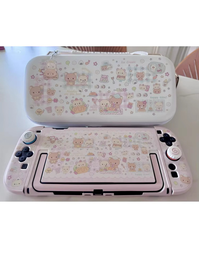 Rilakkuma Schutzhülle für Nintendo Switch, OLED und Lite in Rosa - Bild 2