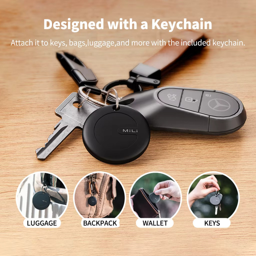 MiLi MiTag Go Bluetooth-Tracker für Android in Schwarz mit GPS und Google Find My Device Unterstützung - Bild 4