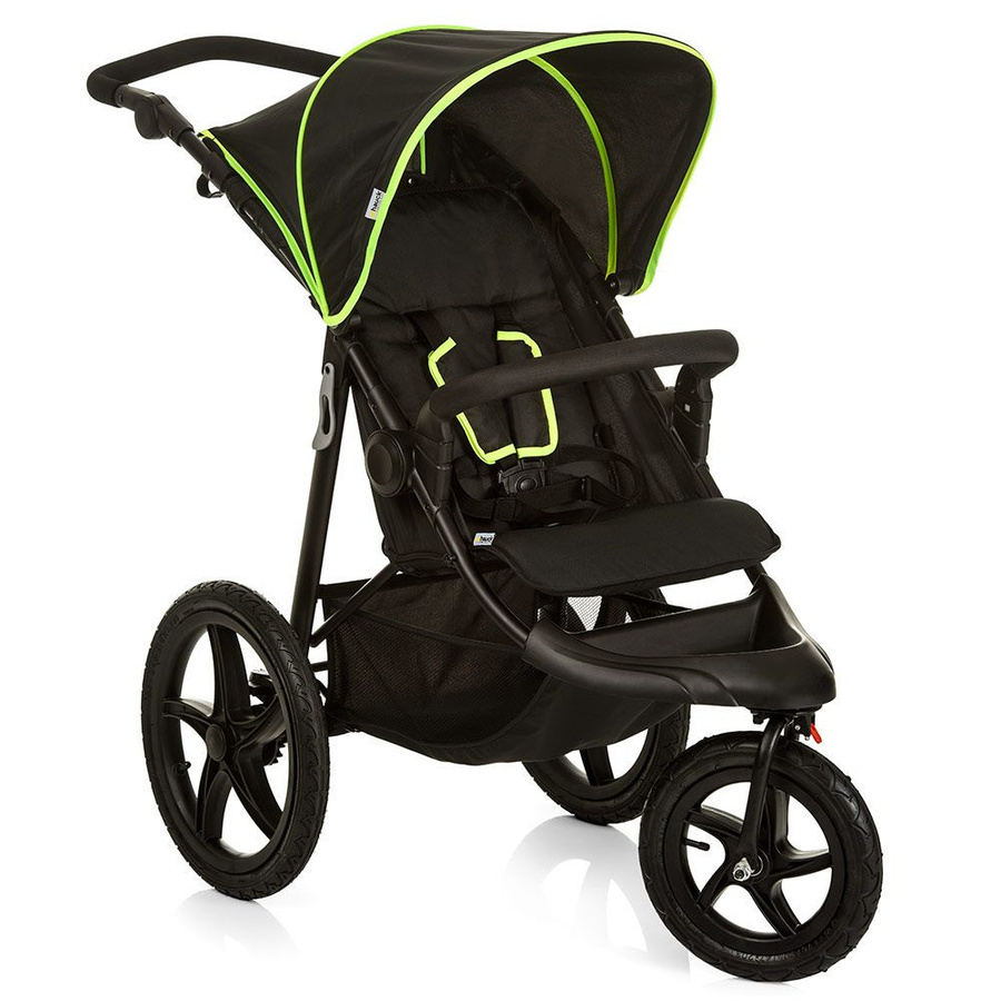 Hauck Buggy und Sportwagen Runner Offroad Jogger mit Luftreifen und Federung in Black Neon Yellow - Bild 1