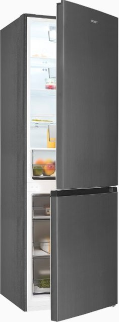 KGC400-130-NF-040D Kühl-Gefrierkombination in Inoxlook, No-Frost Bottom Freezer, Silber/Schwarz/Grau, B/T/H: 60 x 68 x 216 cm - Bild 1