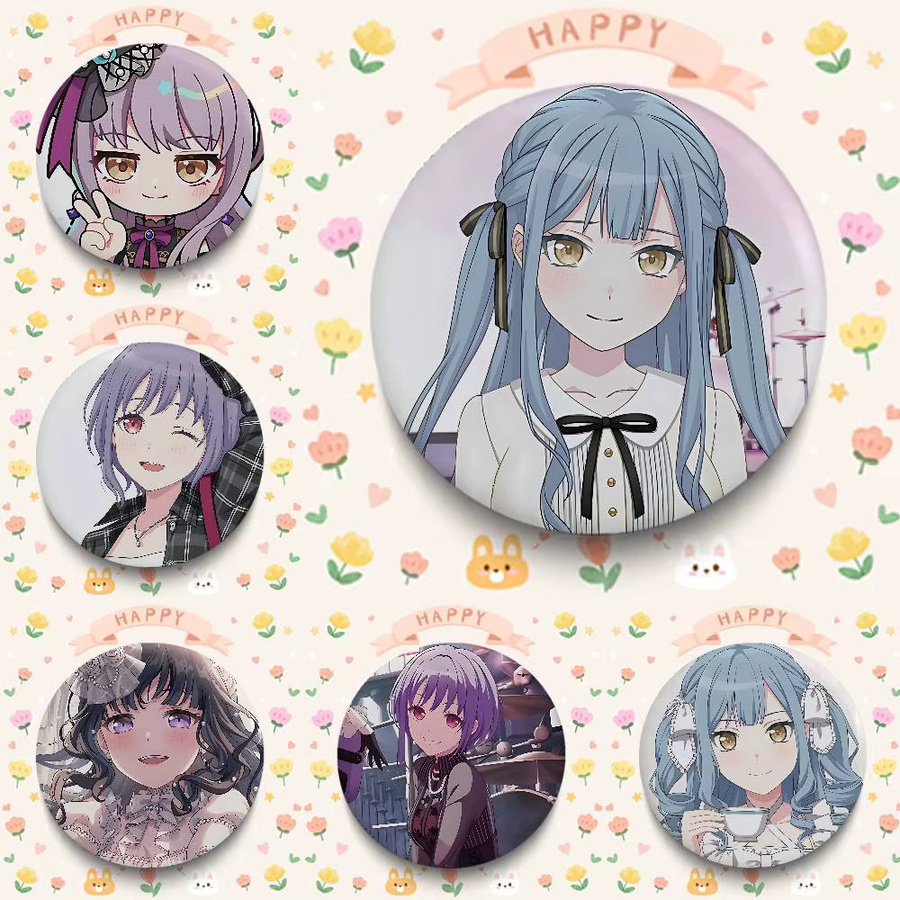 B-Bang Dream Ave Mujica Cartoon-Anstecker, Runde Cosplay-Pins - Bild 2