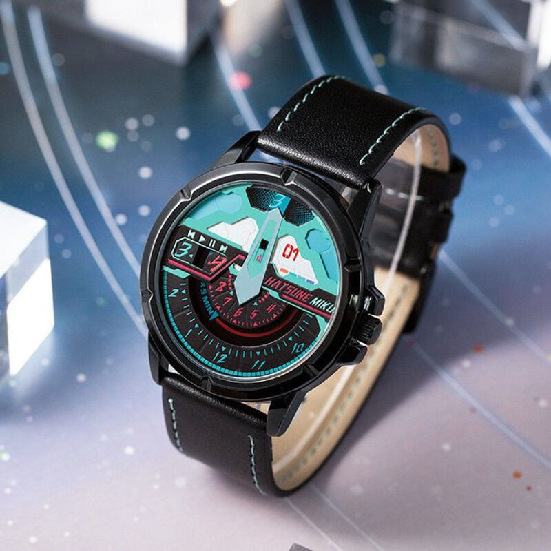 Hatsune Miku Anime Wanduhr von Bandai in Mehrfarbig, Rund und Wasserdicht - Bild 1
