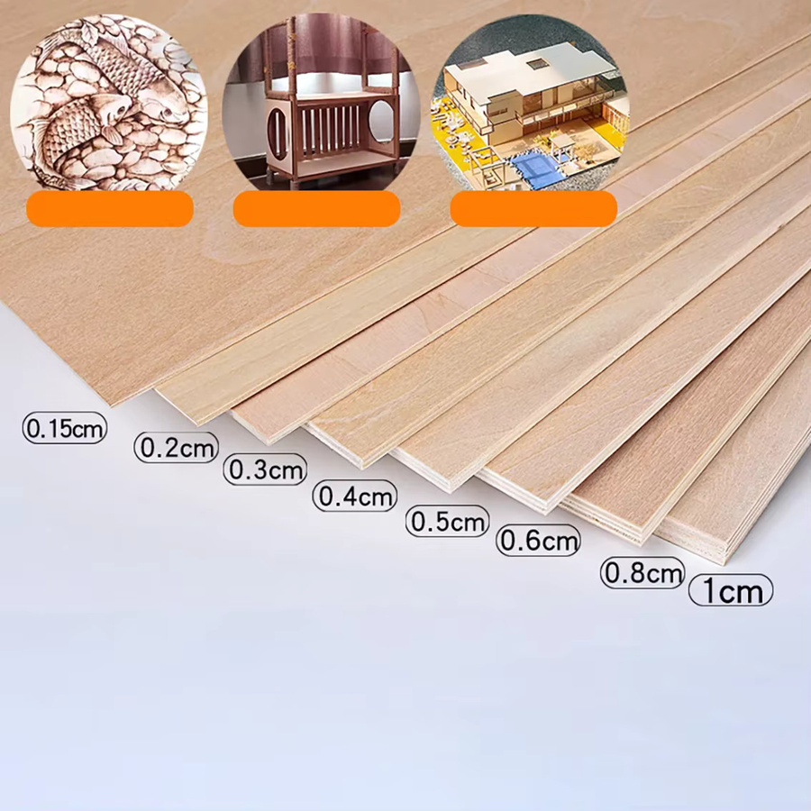 Handgefertigte Lindenholzbretter aus Sperrholz für DIY-Modellbau und Design-Projekte - Bild 3