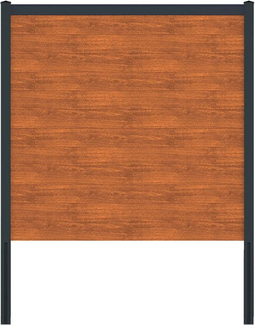 Vidual Sichtschutzzaun Snap aus Aluminium in Light Oak, blickdicht, Höhe: 175 cm, Breite: 714 cm - Bild 1
