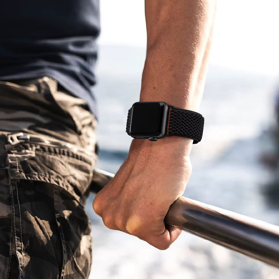 Apple Uhrenarmband, Nylon, Schwarz, Unisex - Bild 6