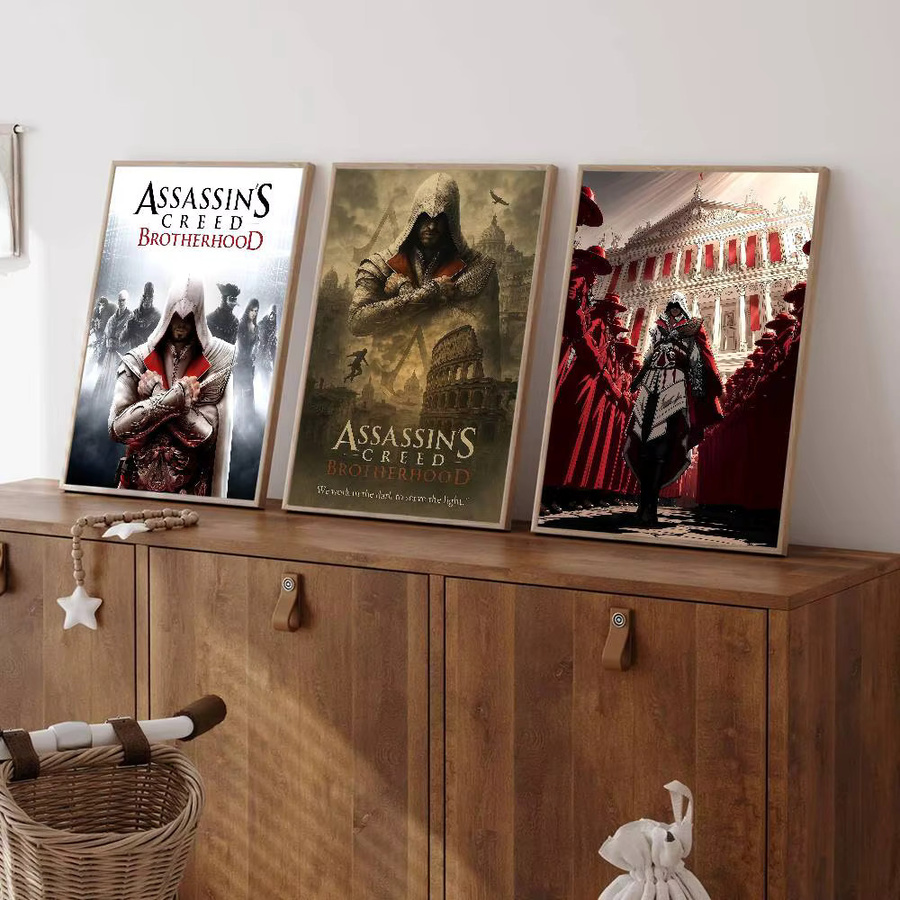 Game AssassinES S C-Creed Anime-Poster selbstklebende Wandkunst in HD-Qualität, Retro-Poster für deine Kawaii-Raumdekoration, Mehrfarbig - Bild 3