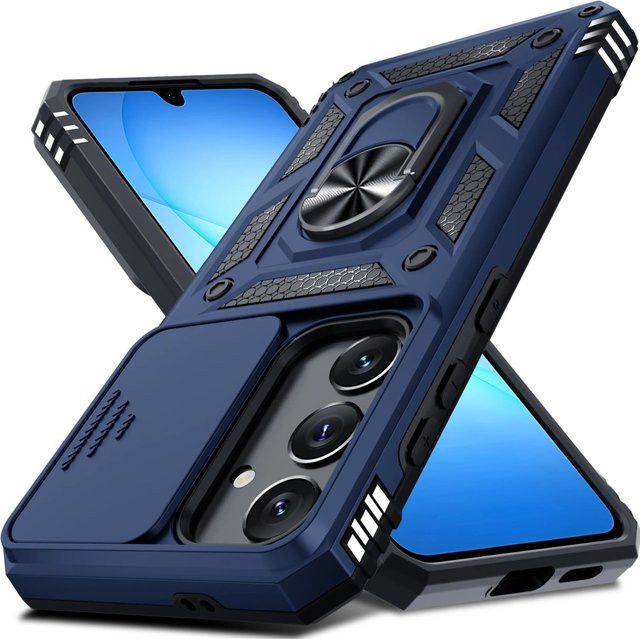 Samsung Galaxy Schutzhülle Military Grade mit Kameraabdeckung für S26 S25 S24 S23 Ultra Plus FE A17 A07 A56 A36 A06 A55 in Schwarz und Gold - Bild 1