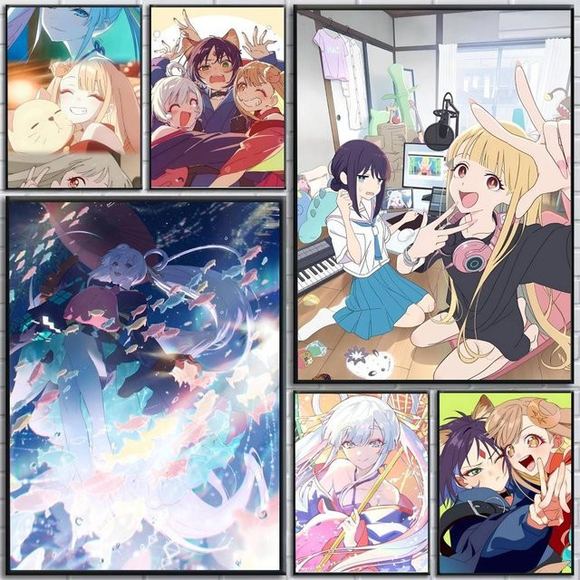 Selbstklebendes Anime Manga Poster Cosmic Princess Kaguya Kunstpapier in Mehrfarbig - Bild 1