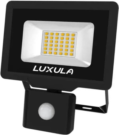 LUXULA LED Fluter mit Bewegungsmelder, 30W Außenstrahler in Schwarz, 3000lm, 4000K Neutralweiß, IP65