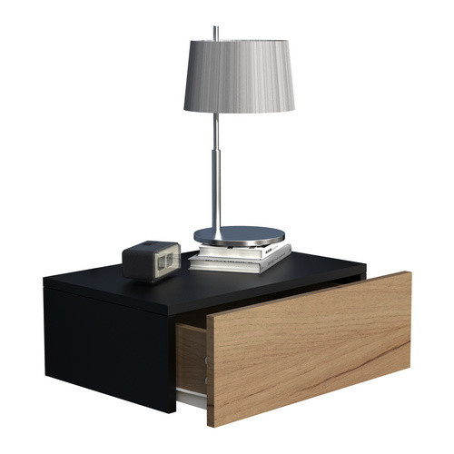 VCM Wandregal Usal in Schwarz Matt mit Rückwand, Breite: 45 cm, Höhe: 15 cm, Tiefe: 30 cm - Bild 2