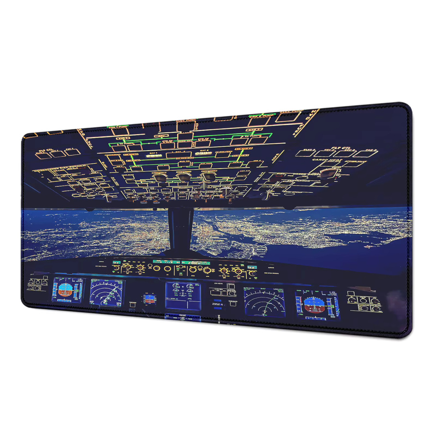 Riccu HD Flugzeug Tacho XXL Mousepad Rutschfeste Gummi Schreibtischunterlage mit Cockpit Instrumententafel für PC Gamer - Bild 3