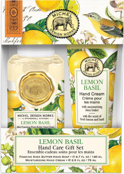 Michel Design Works Handpflegeset Lemon Basil, Handcreme 75ml & Schaumseife 140ml - Bild 1