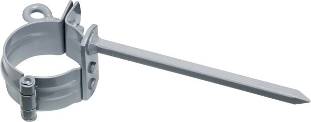 Inefa Rohrschelle DN 75 mit 110mm Schlagstift aus verzinktem Stahl in Grau zur Wandmontage - Bild 1
