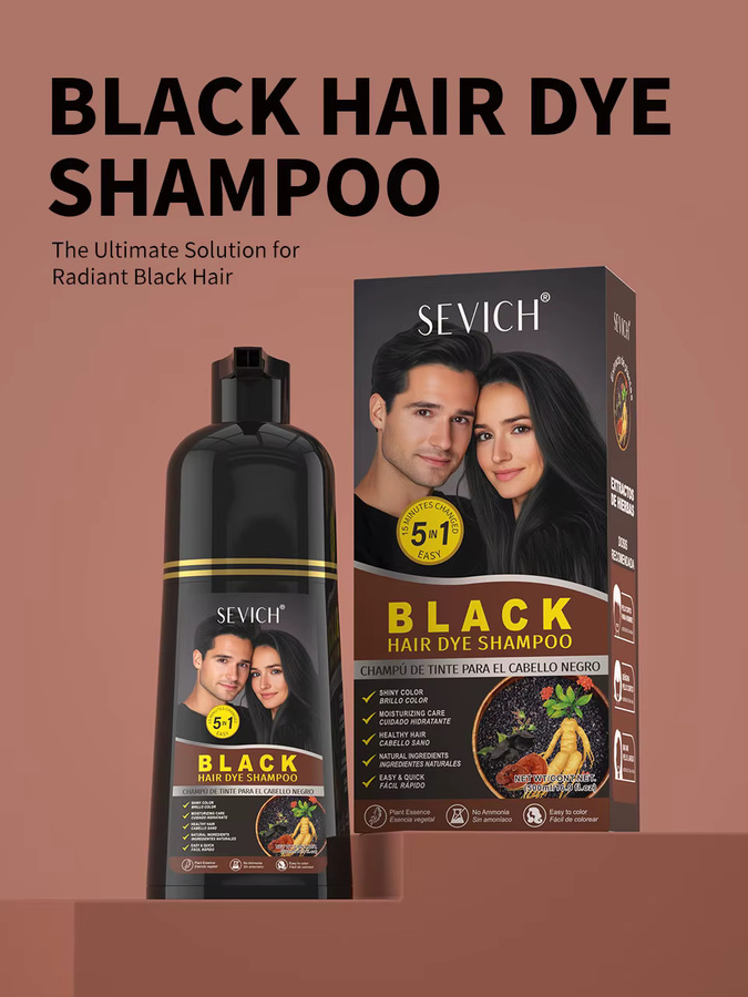 Sevich Haarfärbe-Shampoo, Schwarz, Unisex - Bild 6