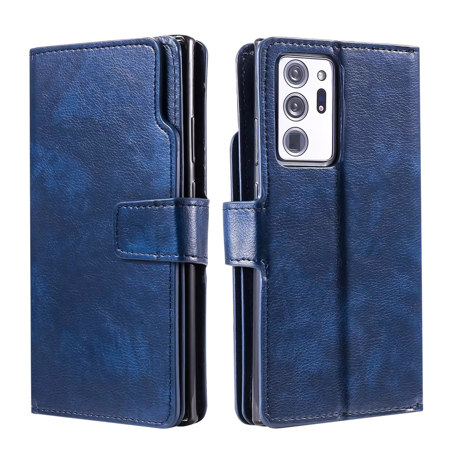 Leder-Handytasche mit Kartenfach für Samsung Galaxy S26 Ultra S25 S24 S23 S22 S21 S20 Plus Note 20 5G und Flip in Rot oder Blau - Bild 4