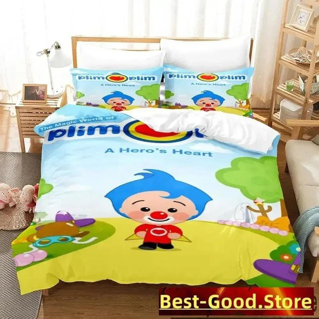 Bettwäsche Set Plim Cartoon von Lodestar in Blau mit Bettbezug und Kissenbezug, B/H: 70 x 133 cm - Bild 1