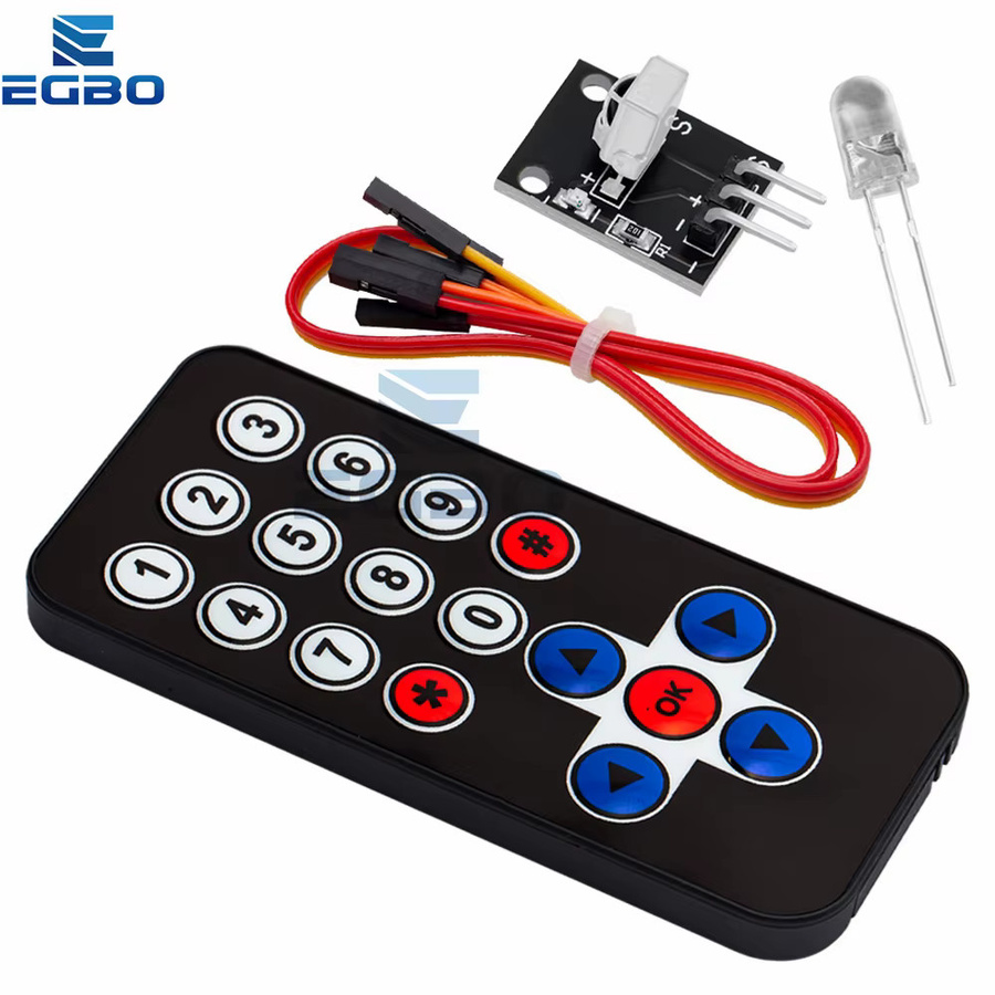 EGBO Infrarot Fernbedienung Modul HX1838 DIY Kit Drahtloser IR Empfänger in Schwarz für Arduino und Raspberry Pi - Bild 3