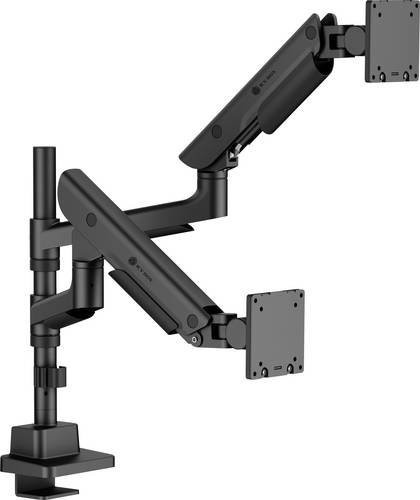 ICY BOX Monitorhalterung IB-MS702-T Monitorständer für 2 Monitore bis 57 Zoll und 27 kg, Schwarz - Bild 1