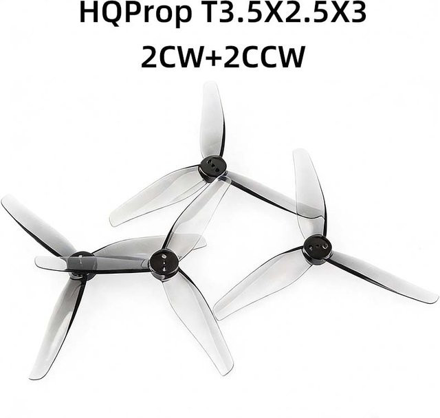 HQProp T3.5x2.5x3 3525 FPV Blütenblatt-Propeller Kit für Wingfly IH3 Master 3X Drohnen in Orange und Transparent - Bild 1