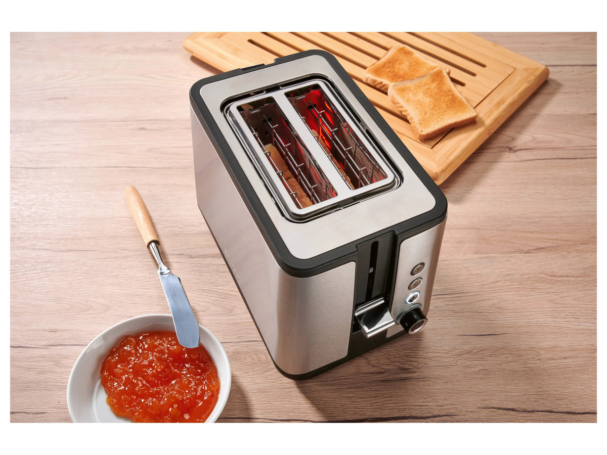 SILVERCREST Doppelschlitz-Toaster STE 850 F1 in Silber mit Edelstahlgehäuse und Automatik-Abschaltfunktion - Bild 4