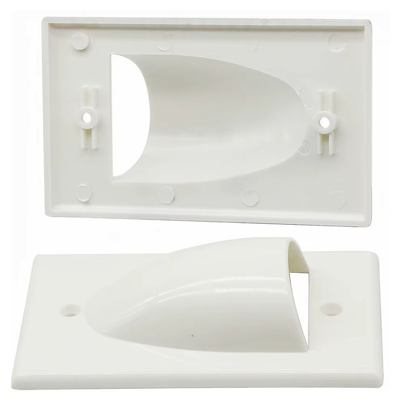 BSN Single-Gang Einbau-Wandplatte für Niederspannungskabel und Audio-Video-Durchführung, Weiß, B/H: 70 x 115 mm - Bild 2
