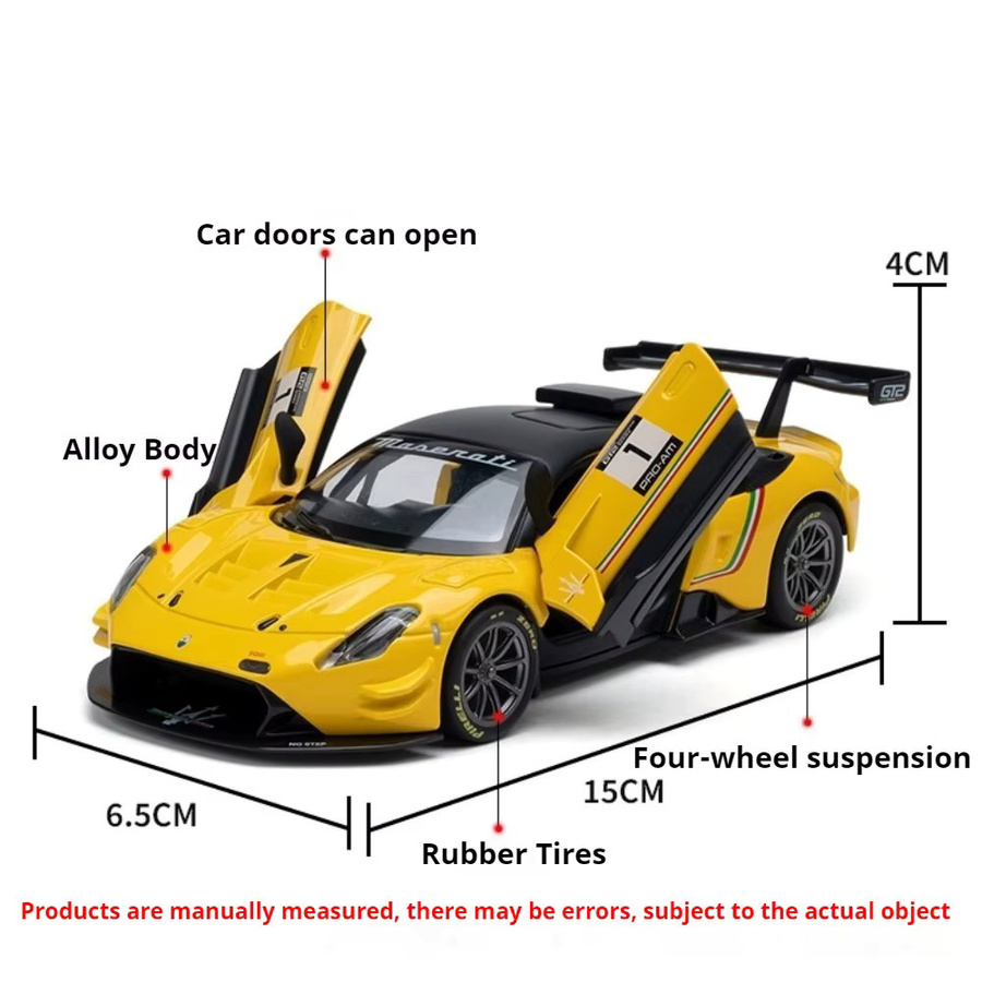 RMZ city GT2 Supersportwagen Spielzeugmodell, 1:32, Gelb, Metall, Gummi - Bild 2