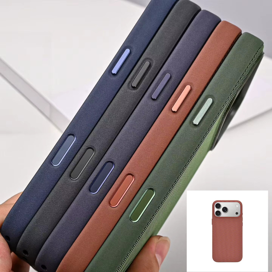 Apple iPhone 17 Pro Max Air Handyhülle mit magnetischer Webstruktur und Kamerasteuerung in Grün - Bild 2