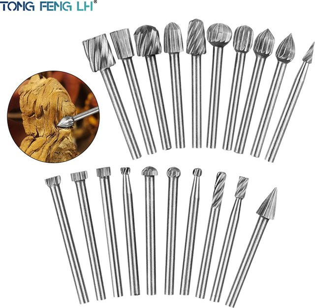 TONGFENGLH Rotary Datei Set aus harter Legierung für Metall- und Holzbearbeitung als Fräser und Schleifkopf für elektrische Grinder - Bild 1