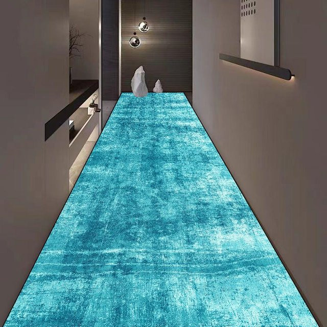 Karpetti Flurläufer Türkis, Rutschfester Teppich für Flur, Wohnzimmer und Eingangsbereich, B/T: 60 x 300 cm - Bild 1