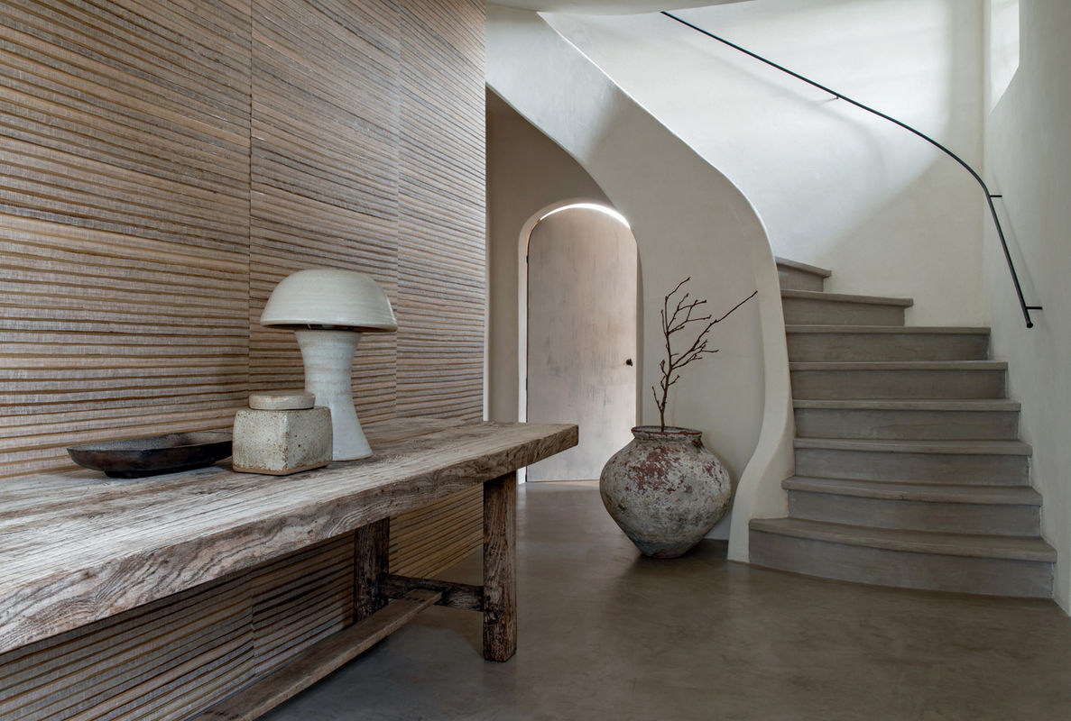 CMO Paris Tapete Vacao Lin in Naturel Beige mit Streifenmuster aus Vlies - Bild 2