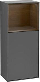 V&B Seitenschrank Finion rechts Walnuss Anthrazit B: 41,8 cm, H: 93,6 cm - Bild 1
