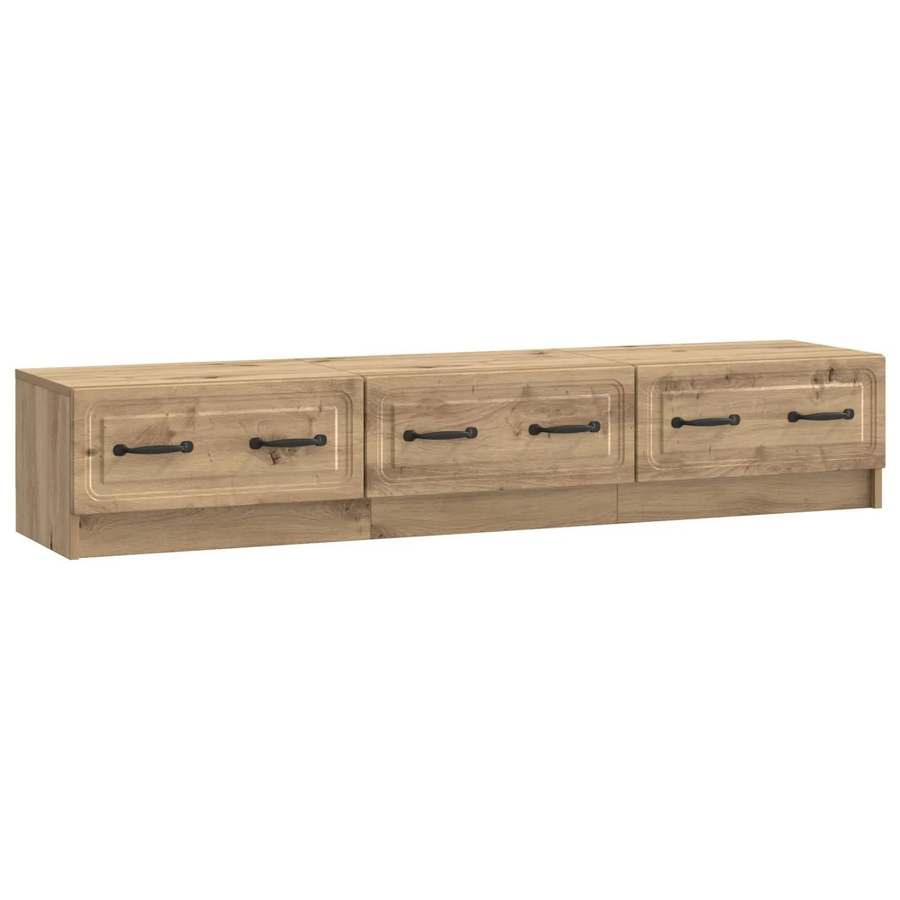 vidaXL TV-Schrank Artisan-Eiche in Braun, moderner Mediaschrank aus Holzwerkstoff, B/T/H: 147 x 34,5 x 27 cm - Bild 2