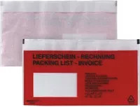 BONG Dokumententasche aus Kunststoff in Rot mit selbstklebender Rückseite - Bild 1