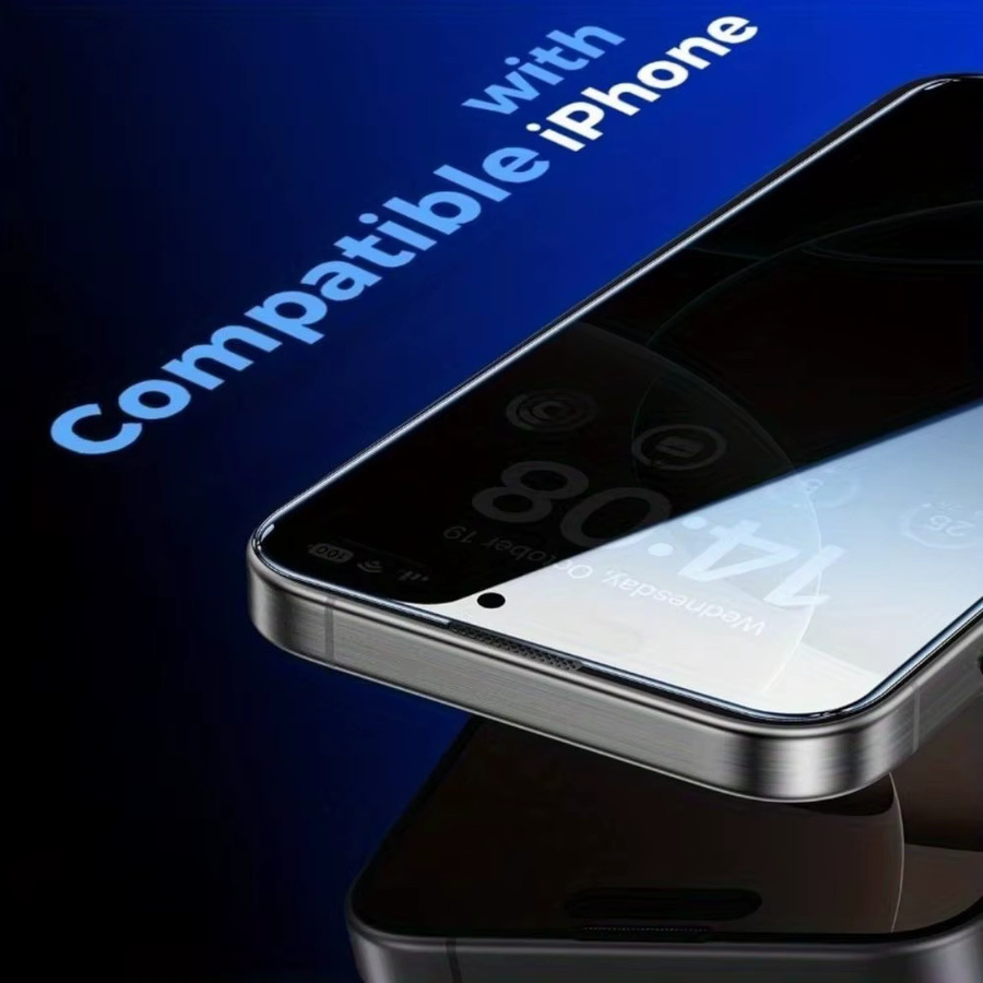 ZMZE 4er-Pack Anti-Spionage Hartglas Displayschutzfolie für iPhone 17 16 15 14 13 12 11 Pro Max Plus XR XS Transparent - Bild 2