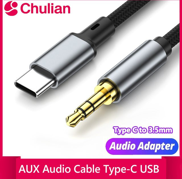 xiede AUX-Audiokabel USB-C auf 3,5mm Klinkenstecker in Schwarz für Samsung, Xiaomi und Huawei - Bild 1