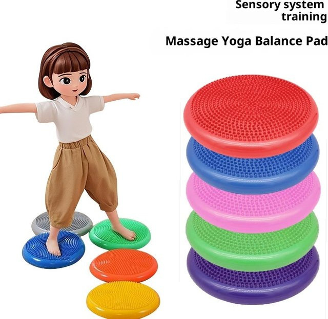 soulbao Montessori Aufblasbare Balance-Matte, Bunt / Mehrfarbig, Kunststoff - Bild 1