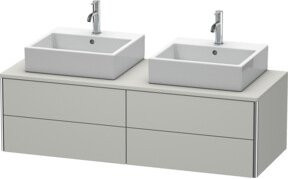 Duravit Waschtischunterschrank XSquare in Betongrau Matt, B/H/T: 140 x 54,8 x 40 cm - Bild 1
