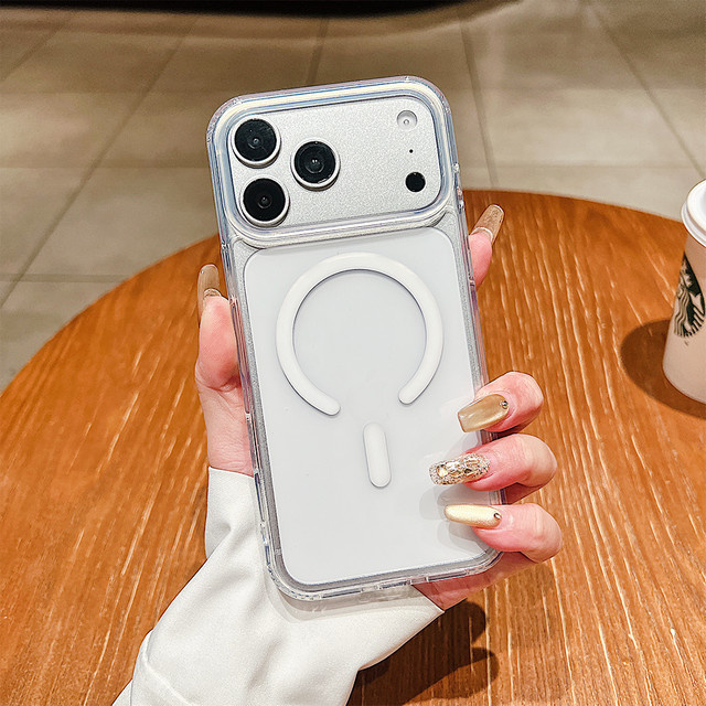 DIXSG Magnetische Transparente Hülle für iPhone kompatibel mit MagSafe und kabellosem Laden - Bild 1