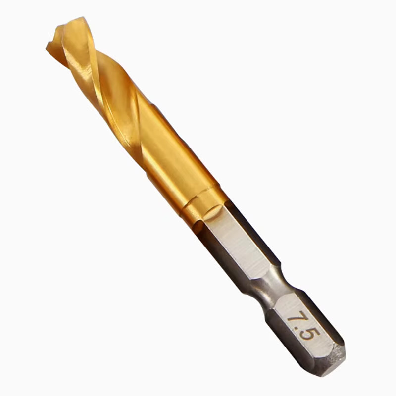 HSS-Bohrer-Set aus Schnellarbeitsstahl mit Titanbeschichtung in Gold, 1/4 Sechskantschaft, Spiralbohrer-Set mit Durchmessern von 1,5 mm bis 13 mm - Bild 2