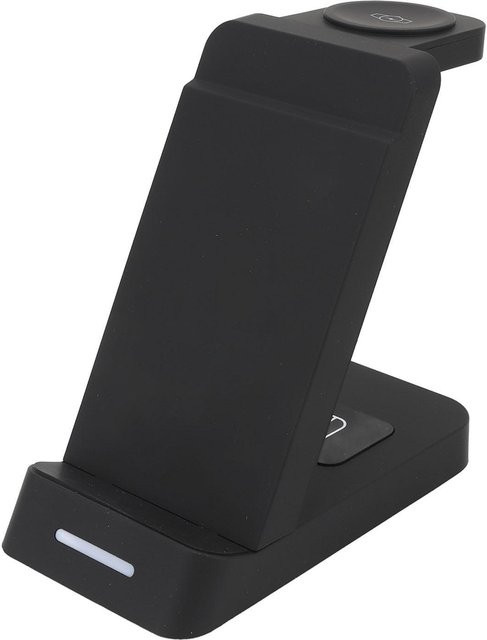 DIYelecs 3-in-1 faltbare kabellose Ladestation für iOS und Smartwatch in Schwarz - Bild 1