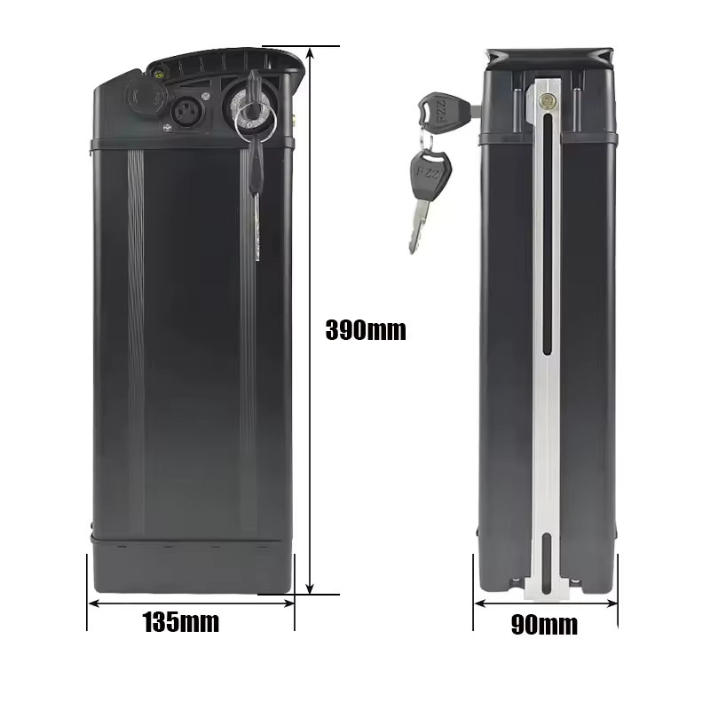 SUYIJIA Silverfish Elektrofahrrad-Batterie 48V in Schwarz mit 18650-Zellen für 500-3000W Leistung - Bild 2