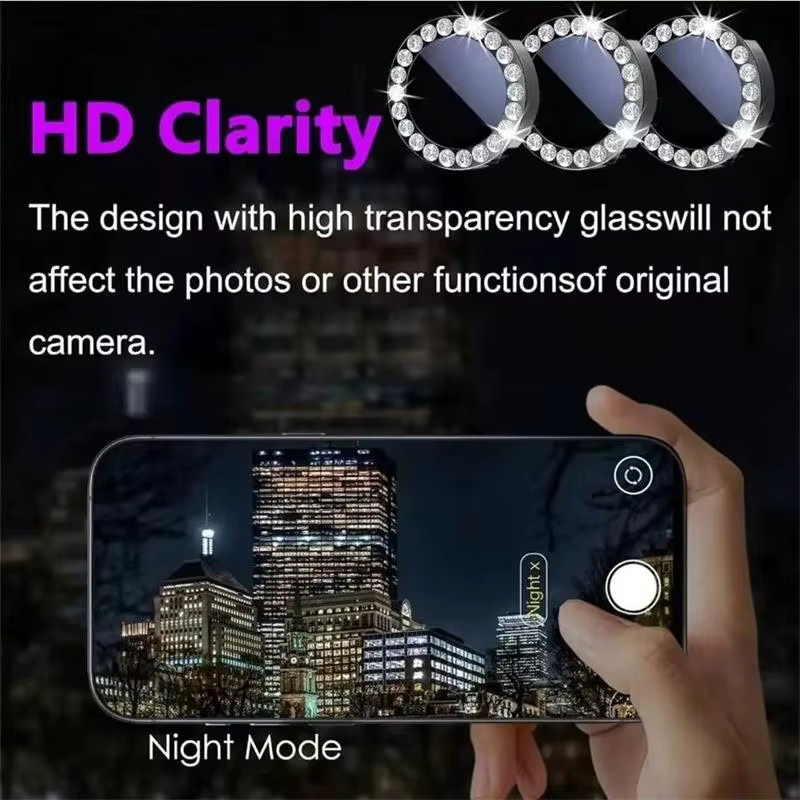 Diamant-Kameralinsenschutzring für Samsung Galaxy S26 Ultra 5G aus gehärtetem Glas in Silber - Bild 2