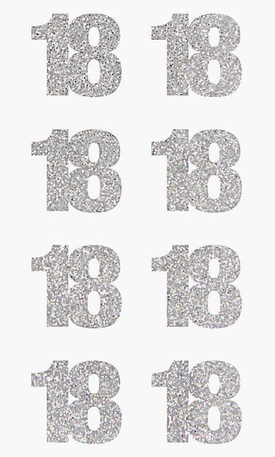 Rico Design Paper Poetry Glittersticker in Silber - Bild 1