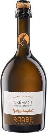 Raabe Pfälzer Seligkeit Crémant, Pinot Noir, brut, Schaumwein, 0,75 l