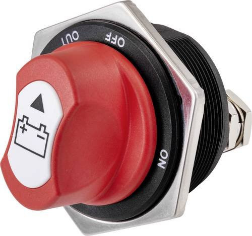 TRU COMPONENTS Kfz-Batterieschalter TC-9075592 in Rot, 32 V/DC, 300A, 1 x Aus/Ein rastend, IP56 - Bild 1