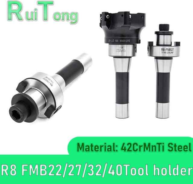 R8 FMB22 FMB27 Werkzeughalter mit UN 7-16 M12 Gewinde für BAP400R BAP300R EMR5R EMR6R Planfräser in Silber - Bild 1