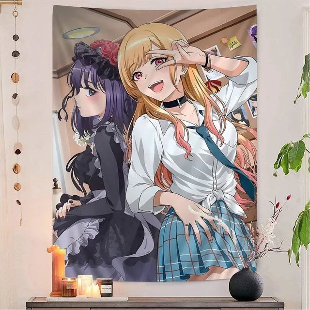 VIKAMA Wandteppich Marin Kitagawa Dress up Darling Anime Wandbehang Kunstposter in Multicolour, Breite: 60 cm, Höhe: 60 cm - Bild 1