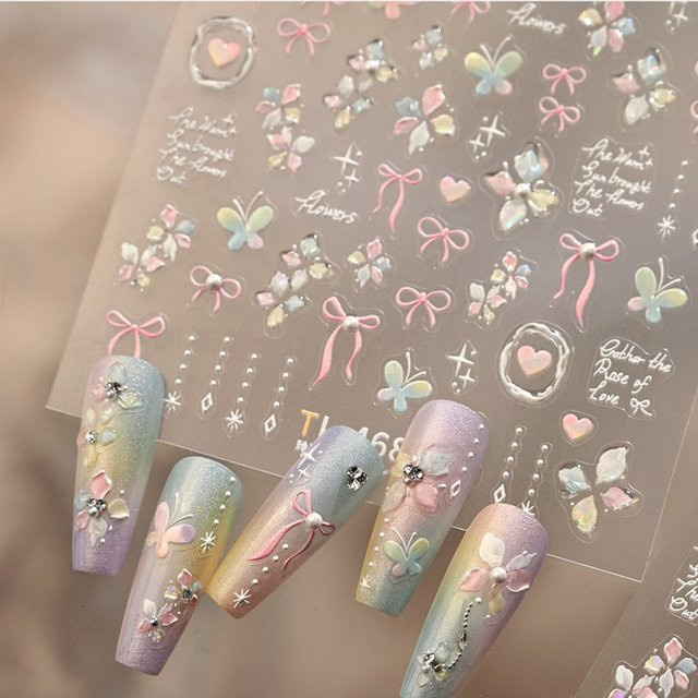 NAILFYOU Nagelaufkleber, Rosa, Selbstklebend - Bild 1